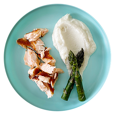 Salmon On Cauliflower Pure