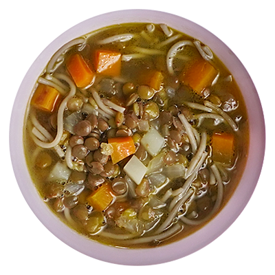Lentil, Noodle, And Vegetable Soup