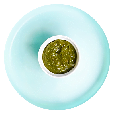 Spinach and bean puree