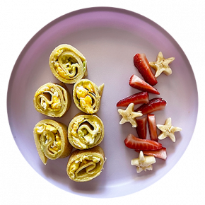 Crepas de huevo y aguacate