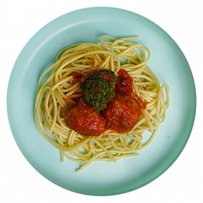 Chicken Meatballs and Spaghetti