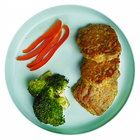 Tortitas de atún y maíz dulce