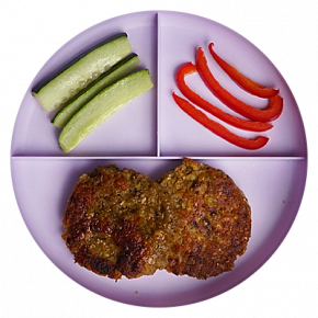 Red Lentil Eggplant Patties