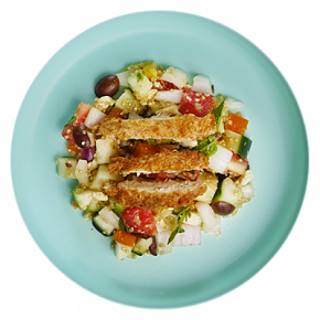 Ensalada de pollo mediterránea