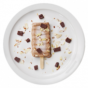 Paletas de yogurt chocolate y almendra