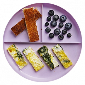 Frittata de espinacas y queso de cabra