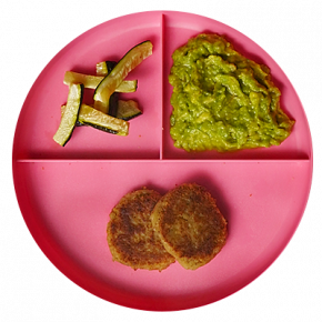 Tortitas de garbanzo con verduras