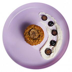 Muffins de mantequilla de maní y banano