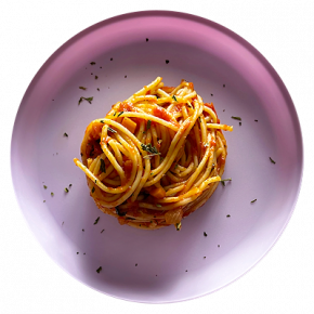 Pasta marinara con vegetales (sin sal)