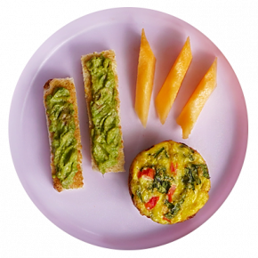 Baby Tomato, Spinach, and Mozzarella Egg Muffin