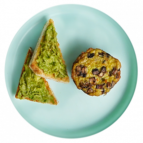 Garlic, Mushroom, Pepper Egg Muffin