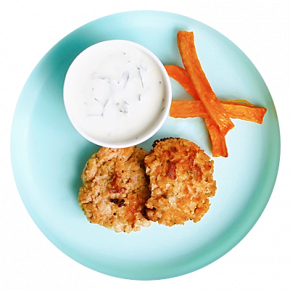 Tortitas de salmón para bebé