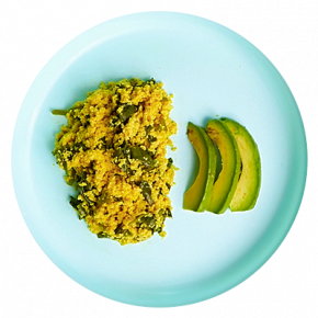 Tofu revuelto con vegetales