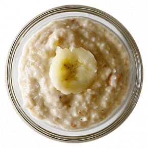 Avena de mantequilla de maní y banano