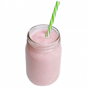 Batido de fresa y banano
