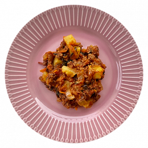 Bol de carne y vegetales