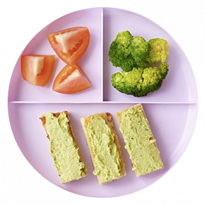 Tostada de edamame y arvejas