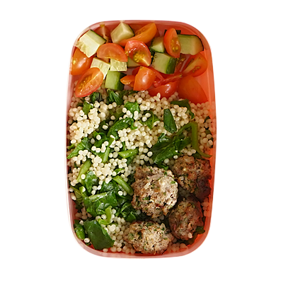 Meatballs, Couscous, and Veggies