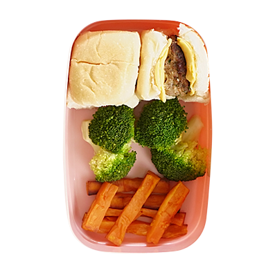 Mini Sliders and Veggies