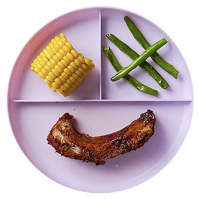 Ribs, Corn, and Green Beans