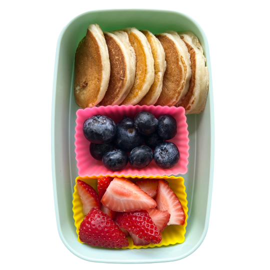 Fluffy Yogurt Pancakes and Fruit