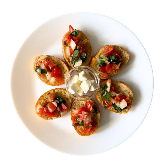 Bruschetta and Mozzarella