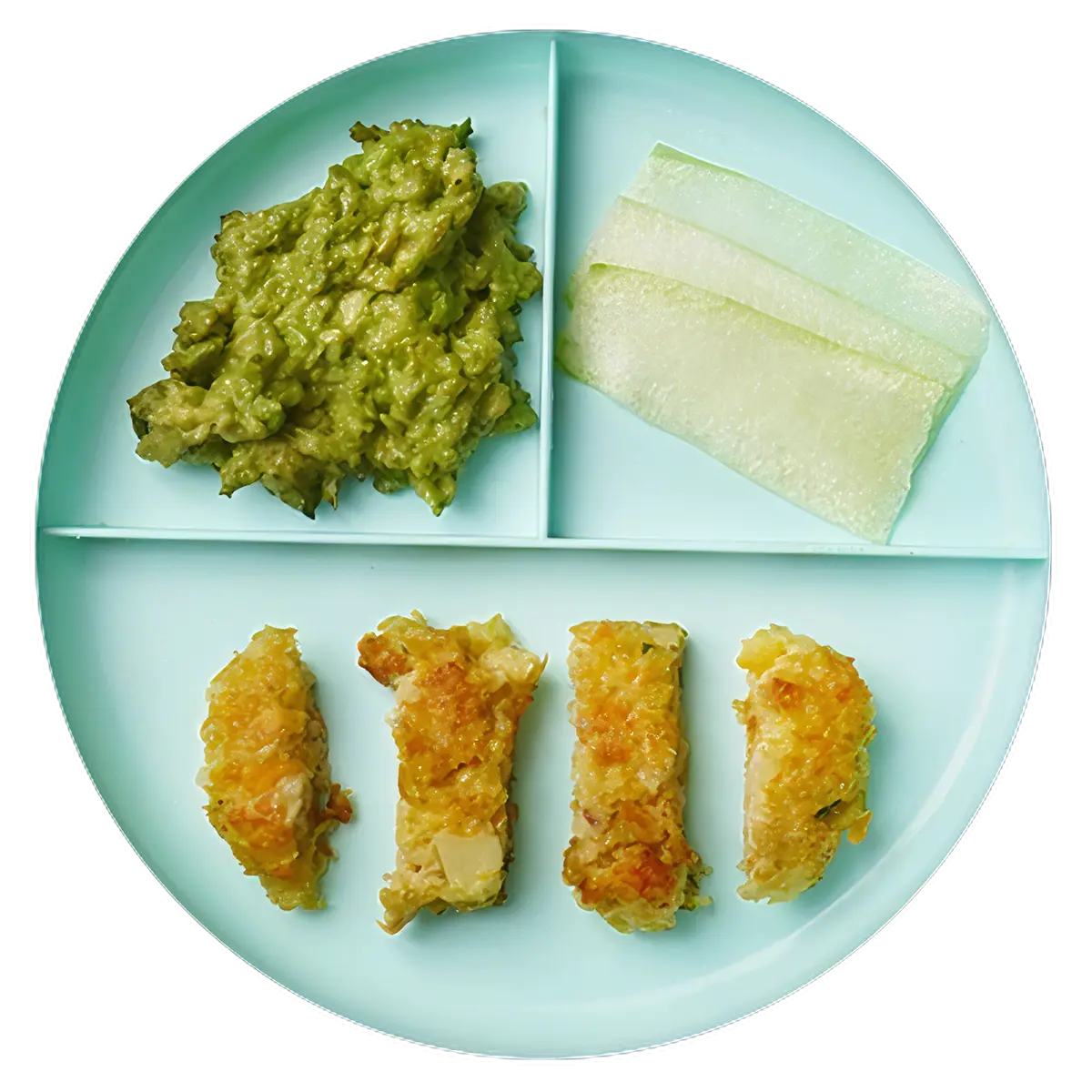 Tortitas de bacalao con vegetales para bebé