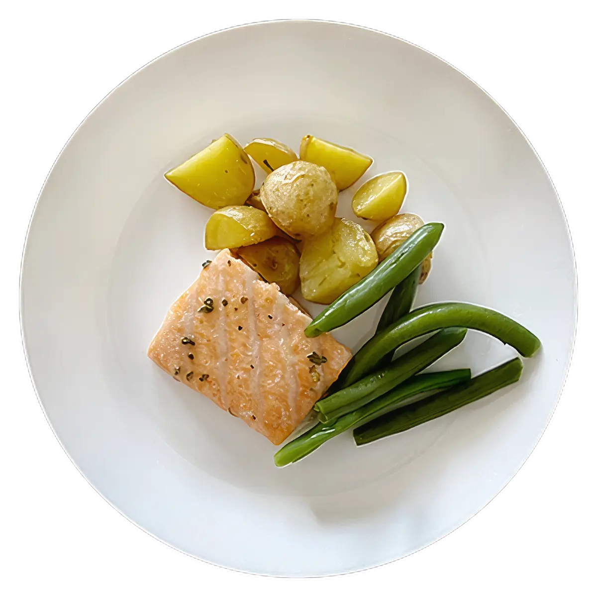 Salmón horneado con vegetales