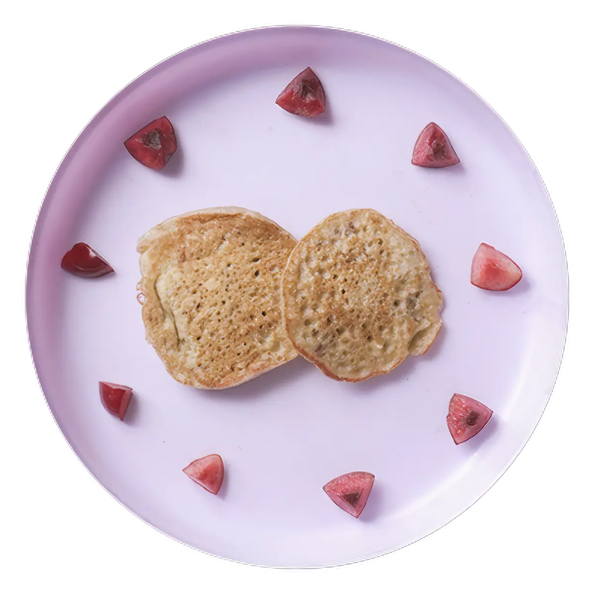 Panqueques de banano y cereza