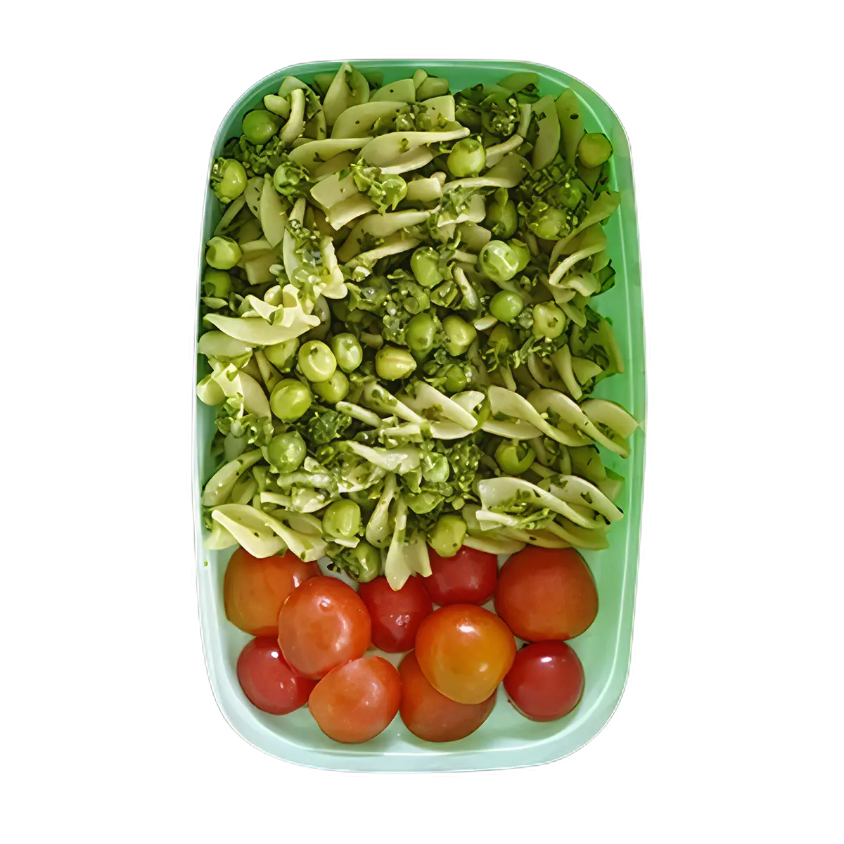 Pasta de garbanzo con salsa pesto