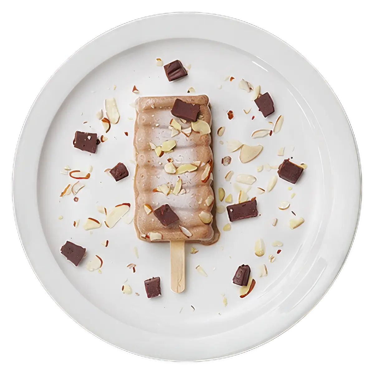 Paletas de yogurt chocolate y almendra