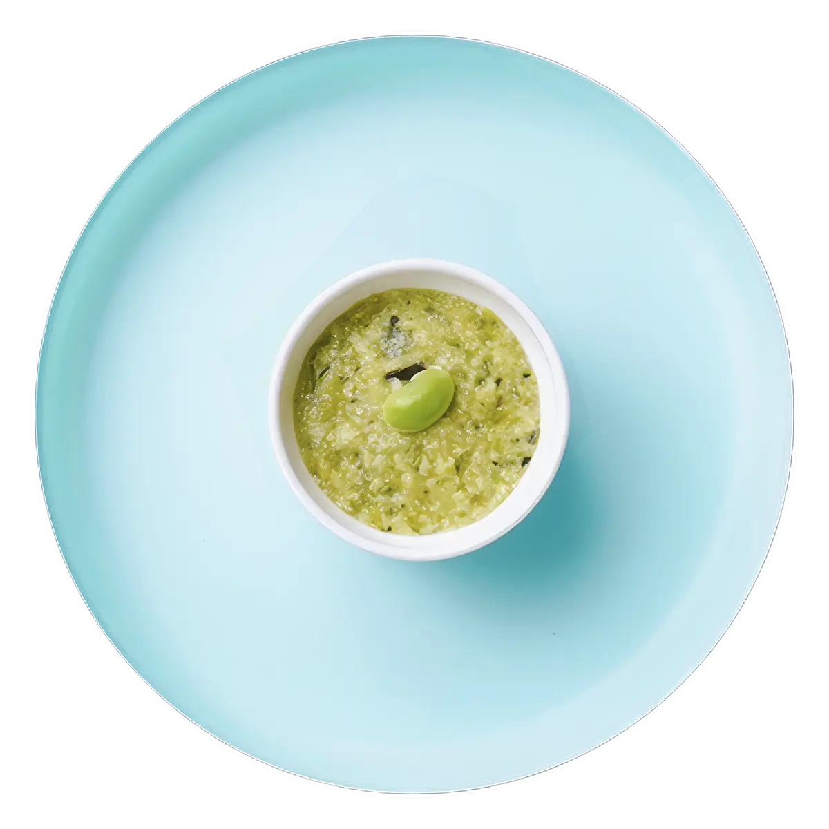 Puré de edamame y zucchini