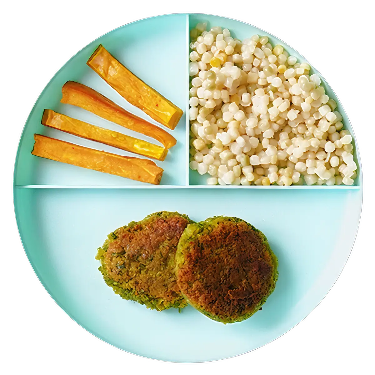 Falafel with Sweet Potato Fries and Couscous