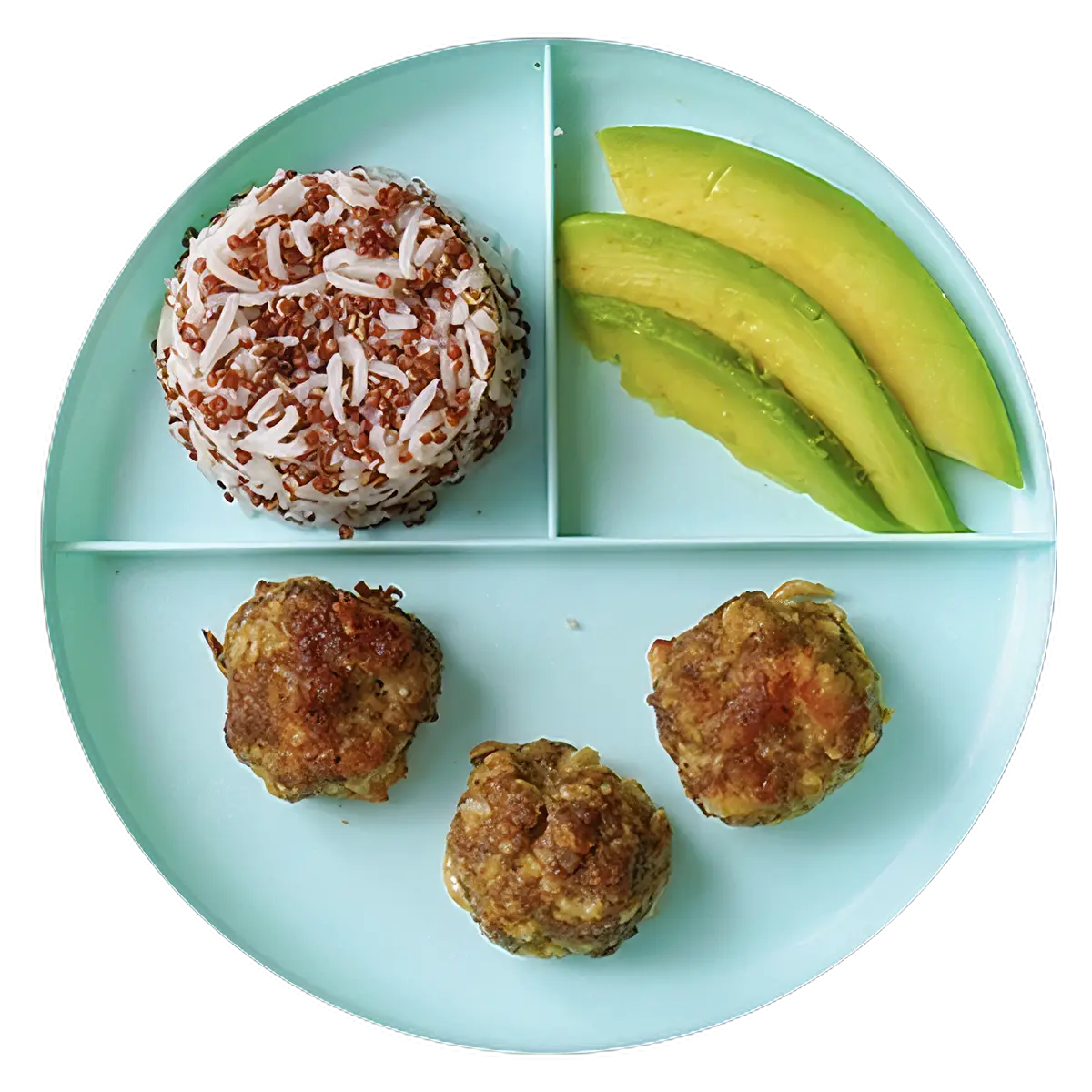 Albóndigas y arroz con quinoa
