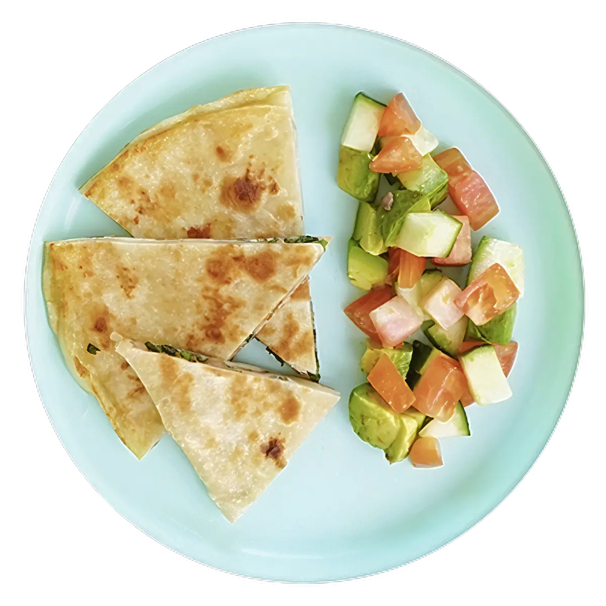 Mushroom Spinach Quesadilla (gf)