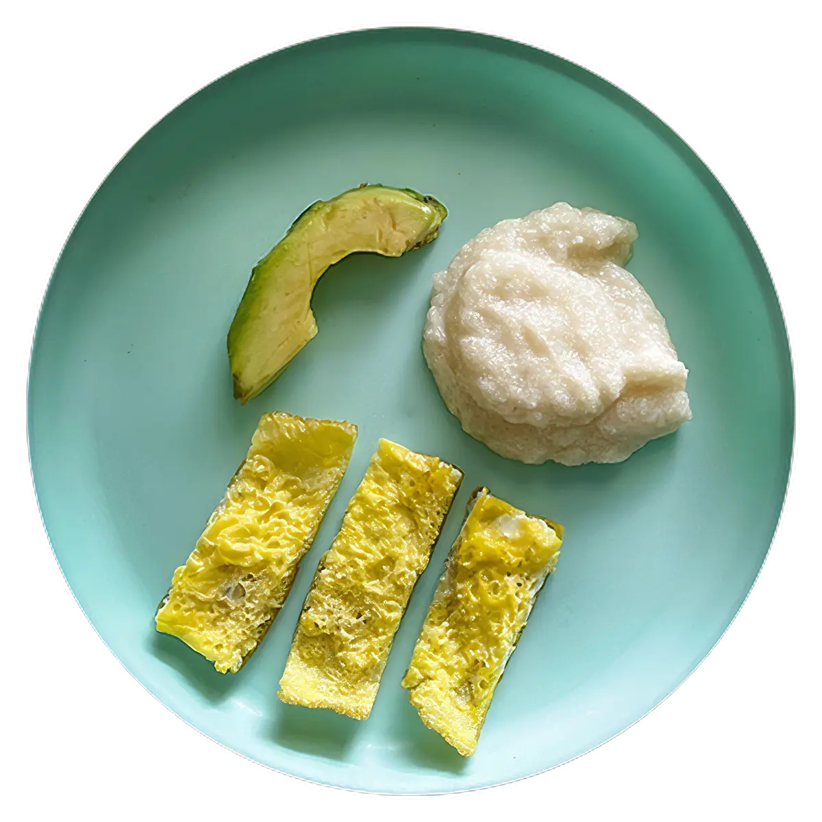 Omelet con ricotta de manzana y aguacate