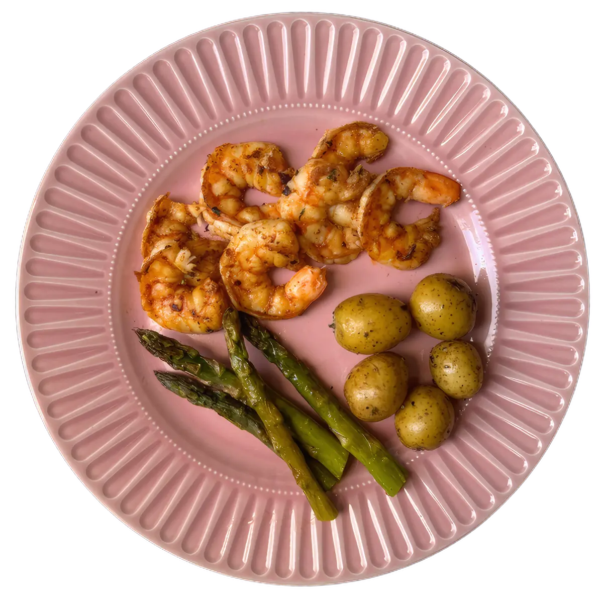 Pan Seared Shrimp and Baked Veggies