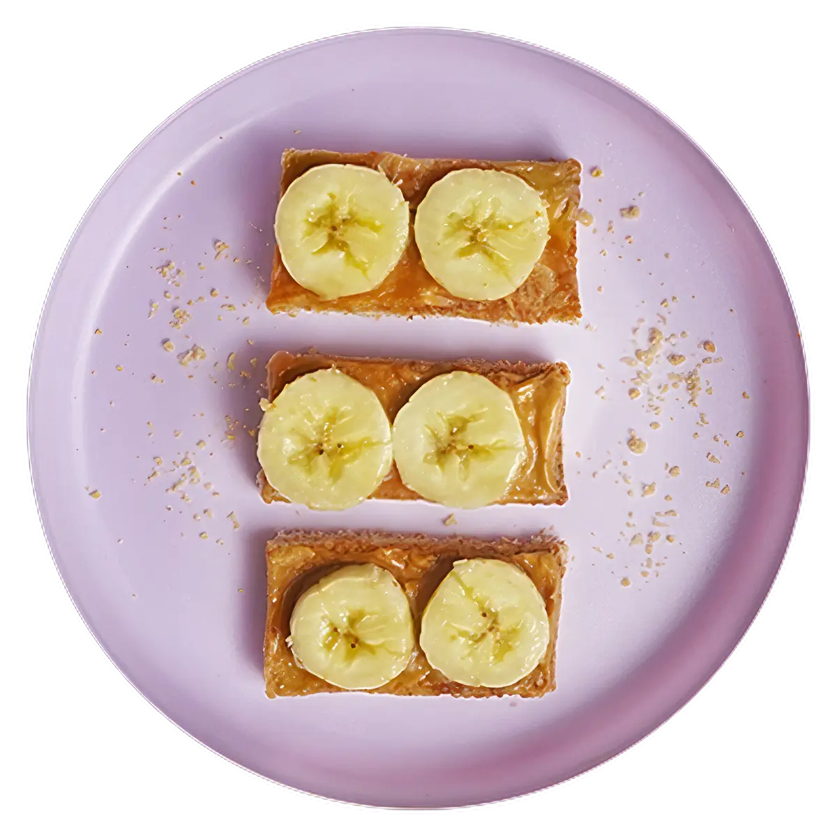 Tostada de mantequilla de maní y banano