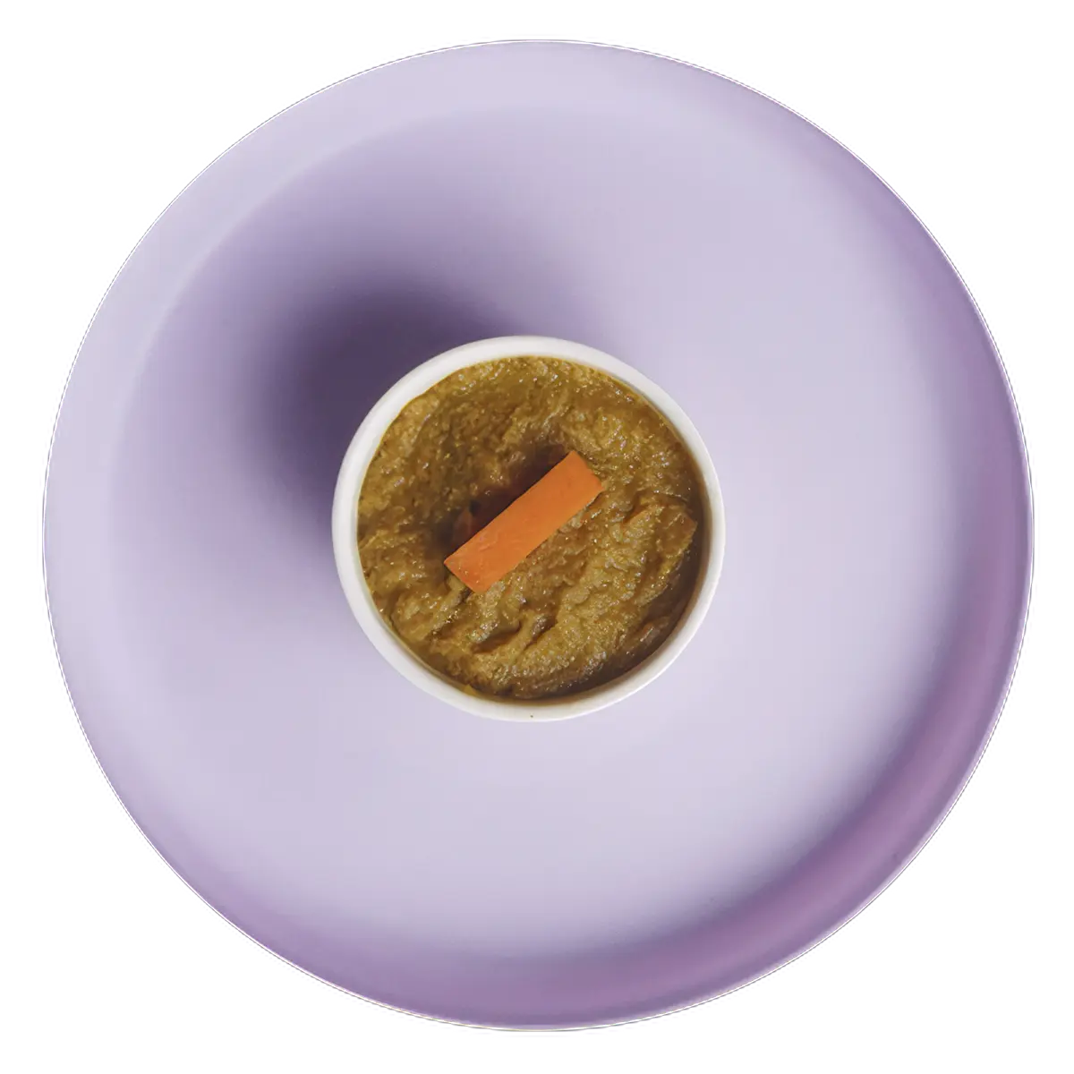 Papilla de arvejas y zanahorias