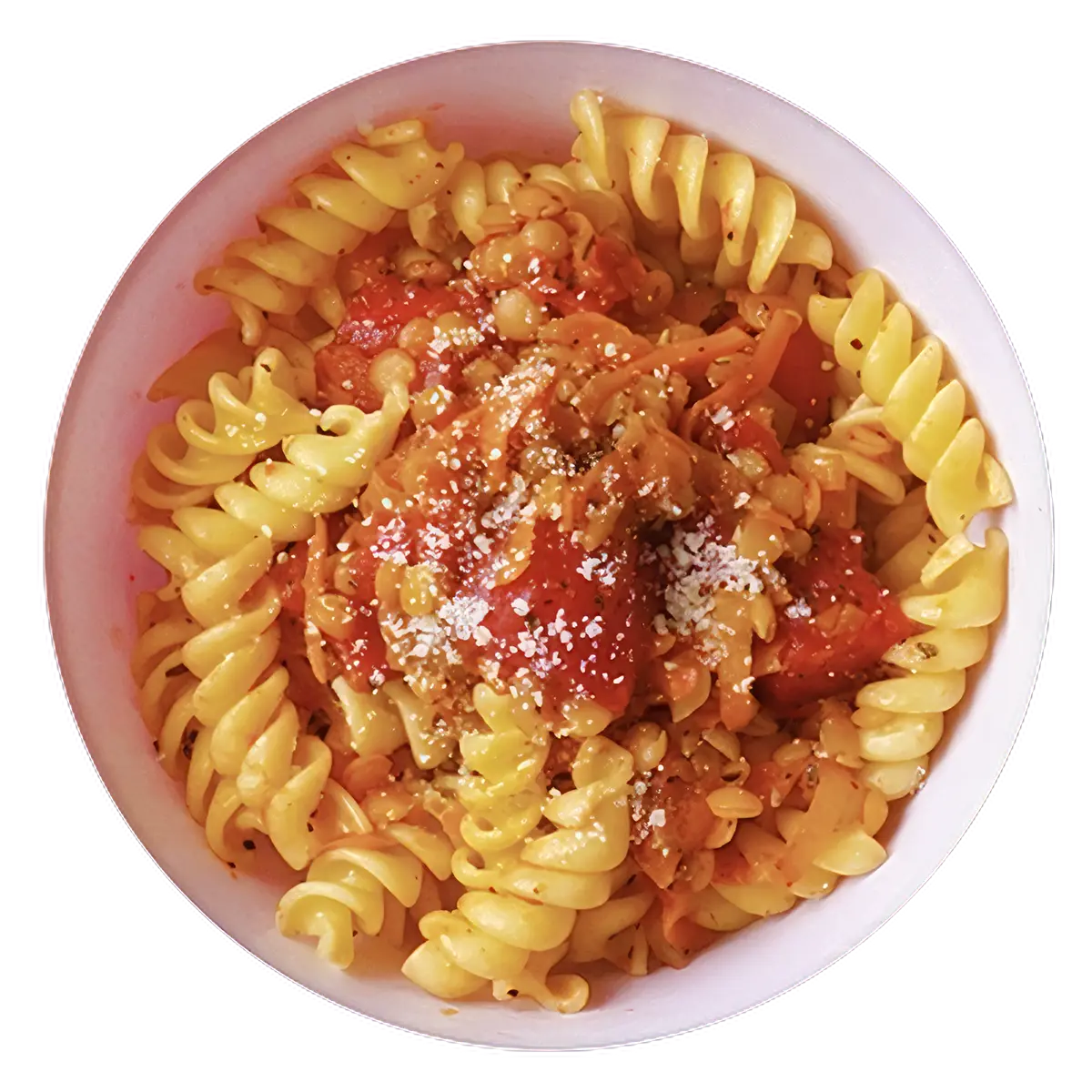 Pasta de lentejas rojas