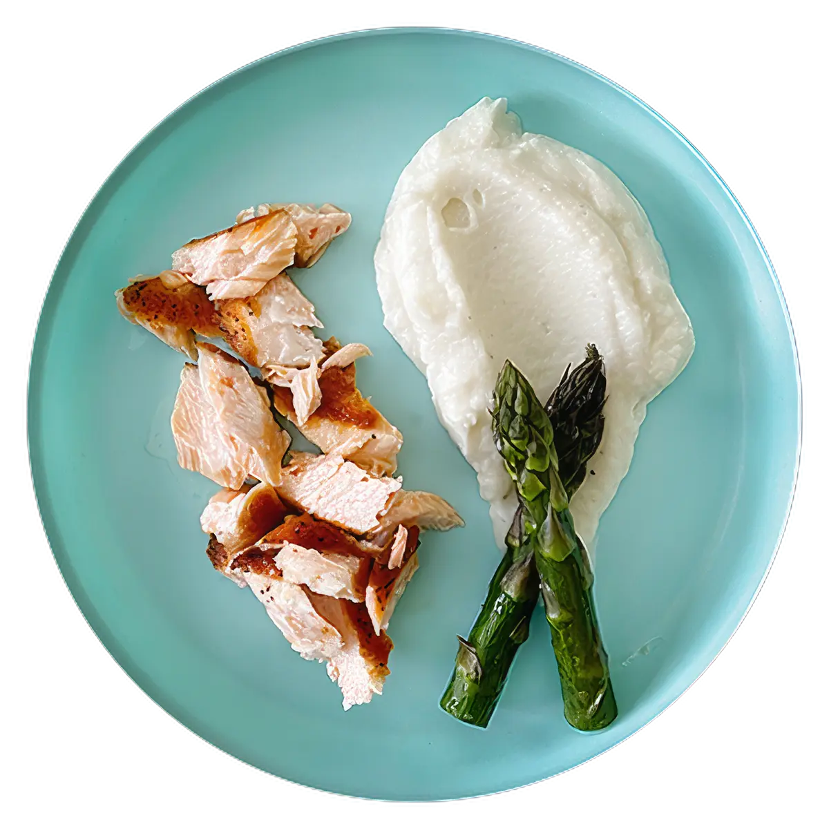Salmon on Cauliflower Pure