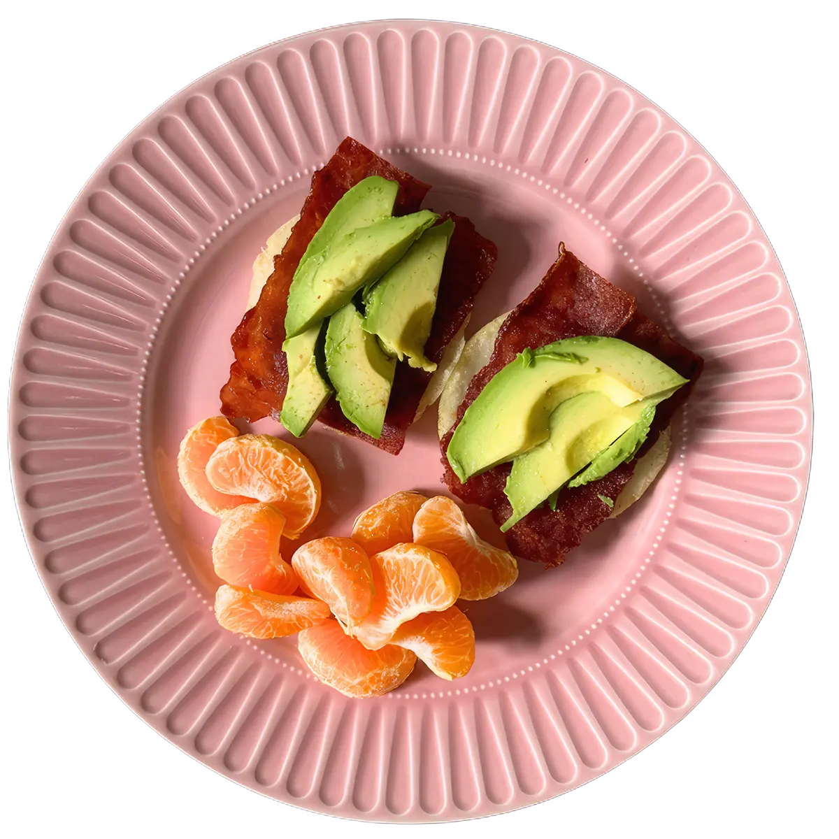 Turkey Bacon, Avocado, and Strawberries