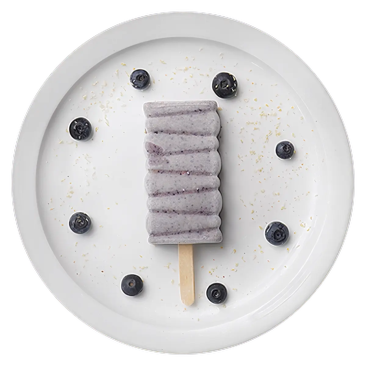 Paletas veganas de arándano