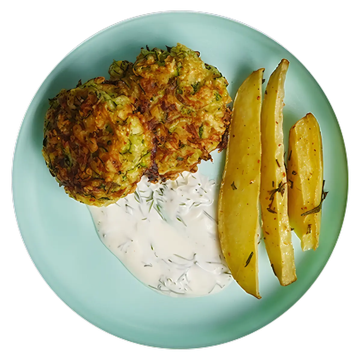 Tortitas de zucchini y papa horneada